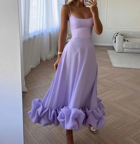 Elegantes Maxikleid mit Rüschen