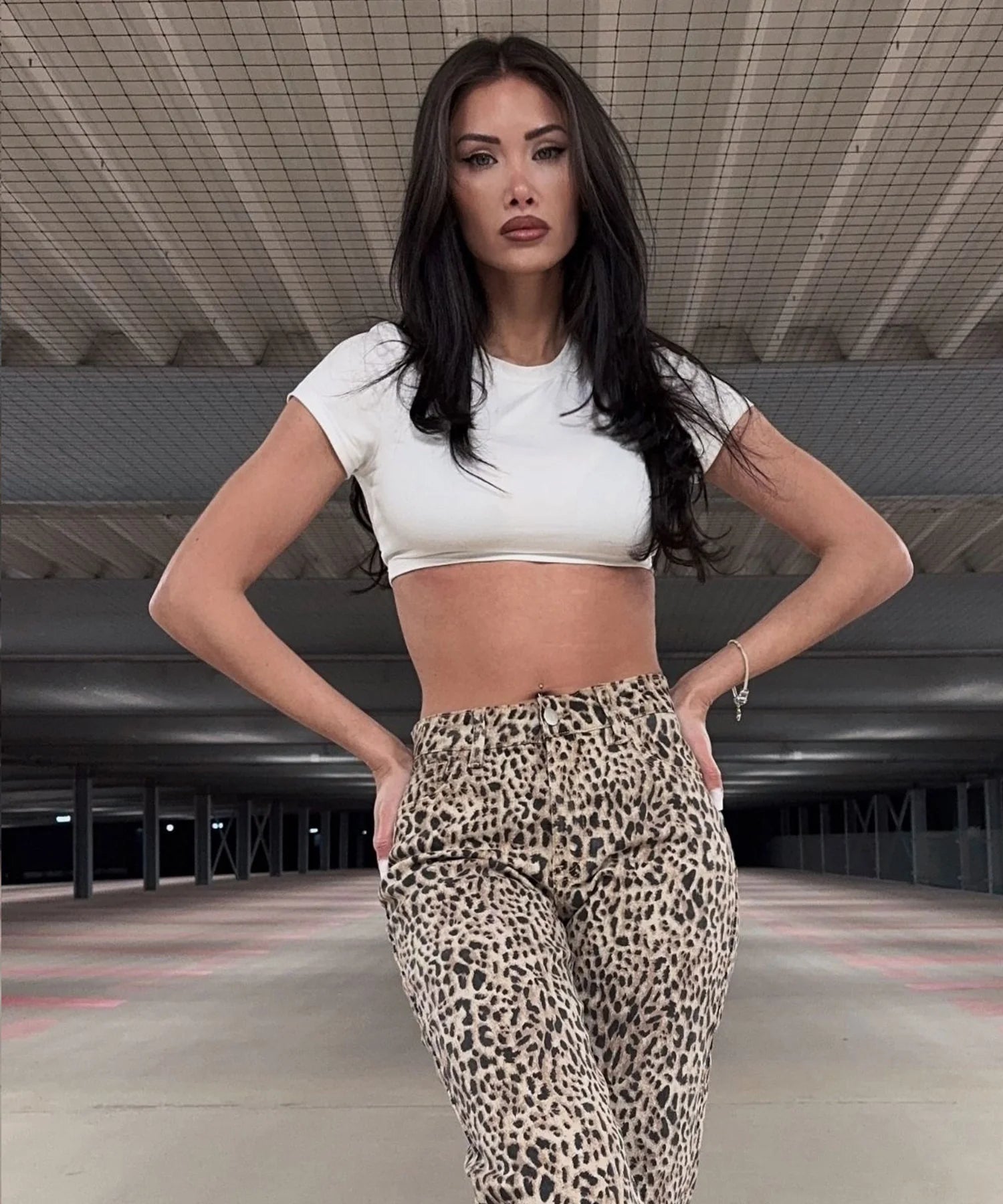Stretch Wide Leg Jeans Leo