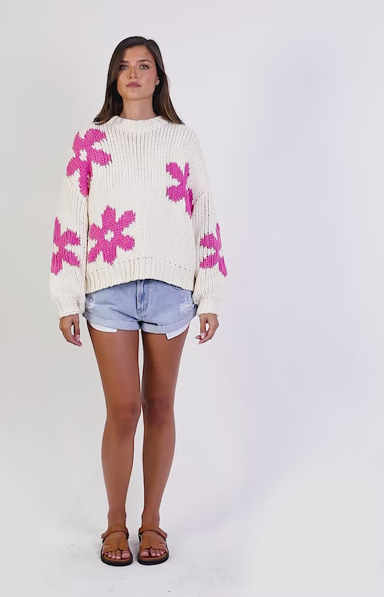 Luisa - Blumen Pullover