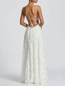 Rosalie – Zartes Maxikleid mit Spitzendetail