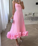 Elegantes Maxikleid mit Rüschen
