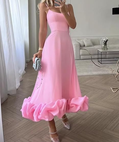 Elegantes Maxikleid mit Rüschen