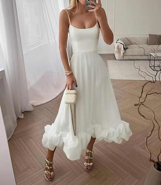 Elegantes Maxikleid mit Rüschen