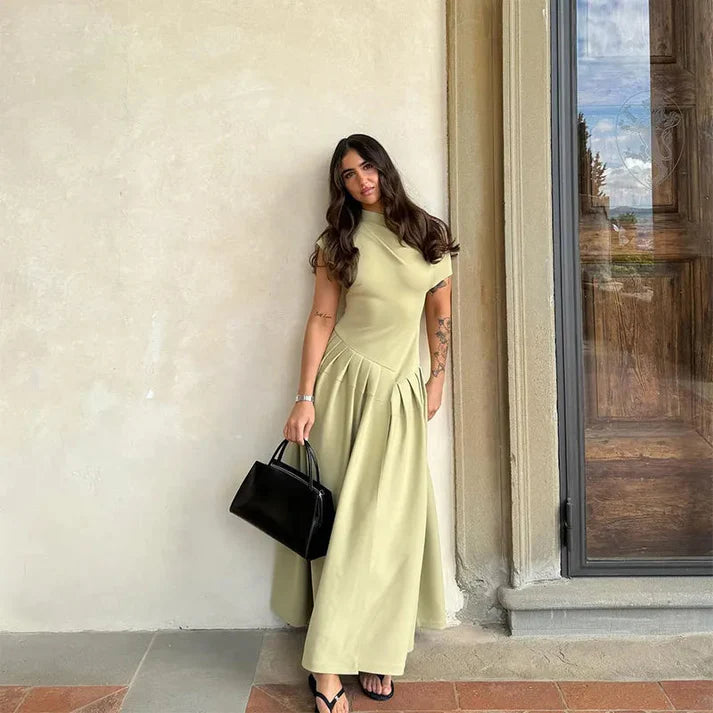 Sonja I Maxikleid mit kurzen Ärmeln