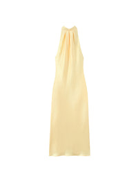 Satin Neckholder-Maxikleid