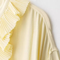 Ruffle Bluse - Buttergelb