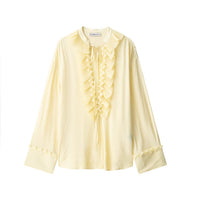 Ruffle Bluse - Buttergelb