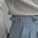 Noir Azure Luxe – High-Waisted Striped Pants