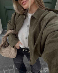 Oversize Verve Wildlederjacke