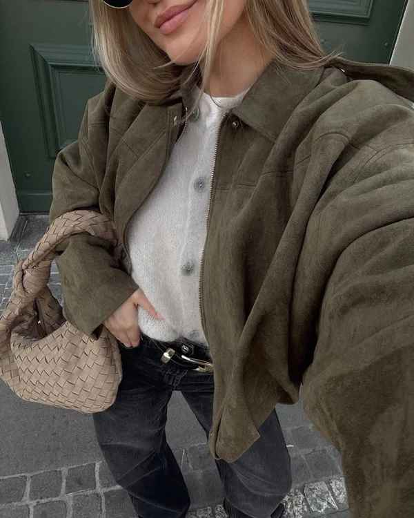 Oversize Verve Wildlederjacke