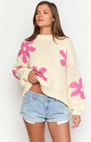 Luisa - Blumen Pullover