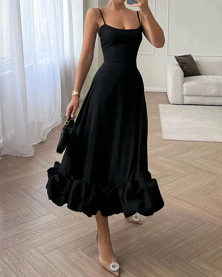 Elegantes Maxikleid mit Rüschen