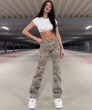 Stretch Wide Leg Jeans Leo