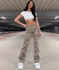 Stretch Wide Leg Jeans Leo