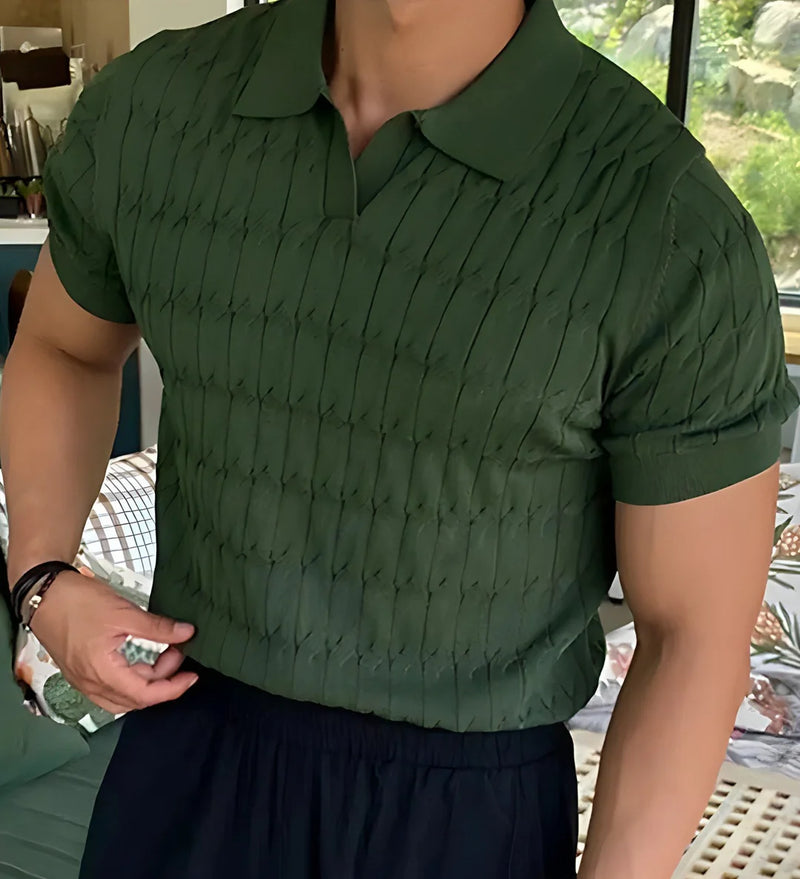 Slim Fit Knitted Polo Shirt