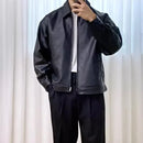 Noir Bomber Lederjacke